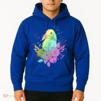 Cute Rainbow Pastel Easter Bunny Hoodie thumb 2