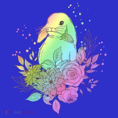 Cute Rainbow Pastel Easter Bunny Hoodie