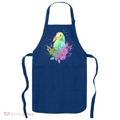 Cute Rainbow Pastel Easter Bunny Apron