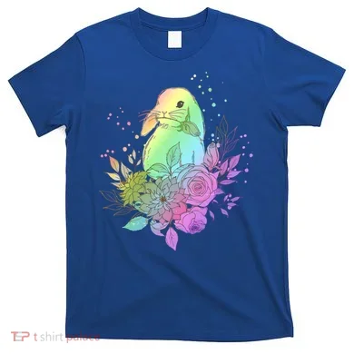 Cute Rainbow Pastel Easter Bunny T-Shirt
