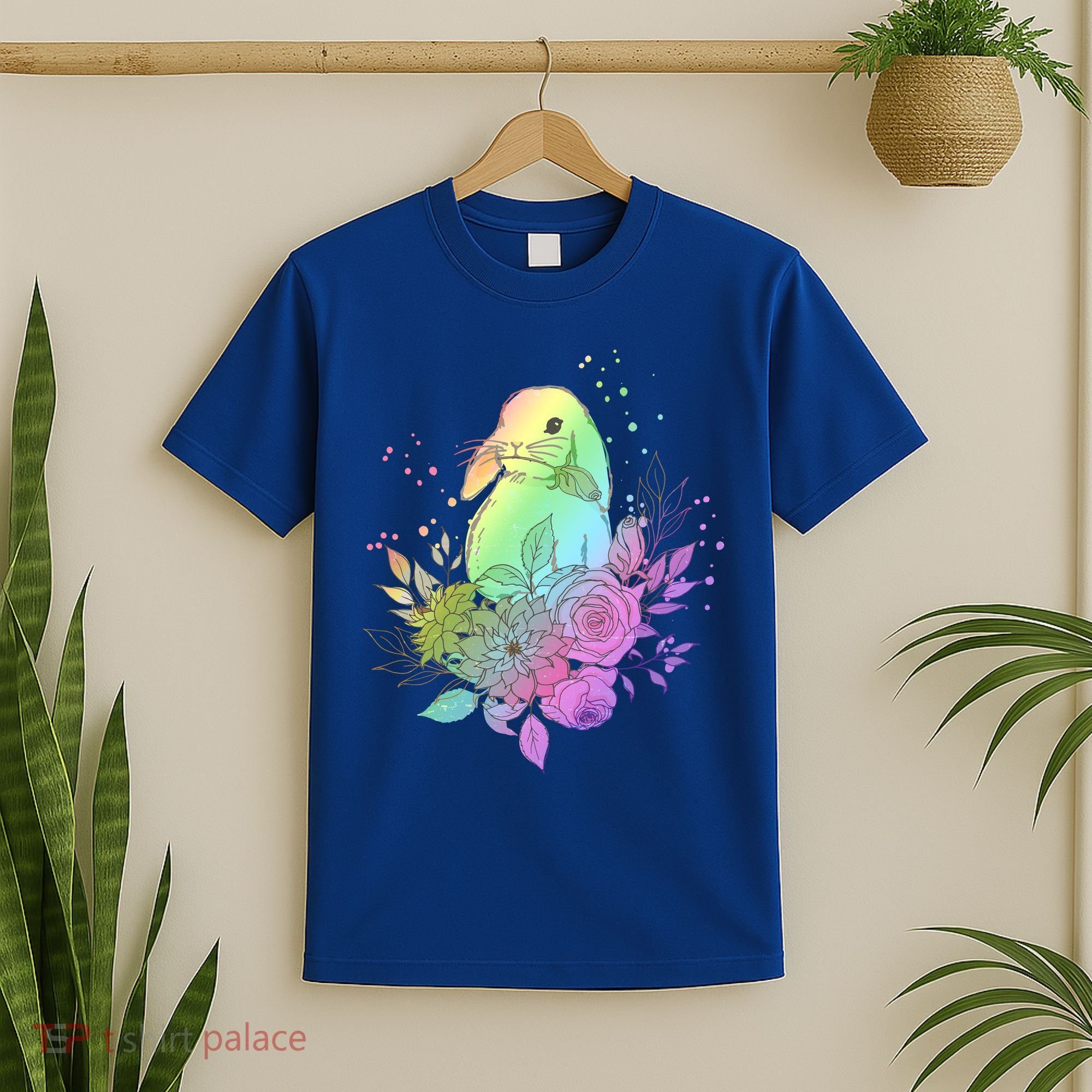 Cute Rainbow Pastel Easter Bunny T-Shirt