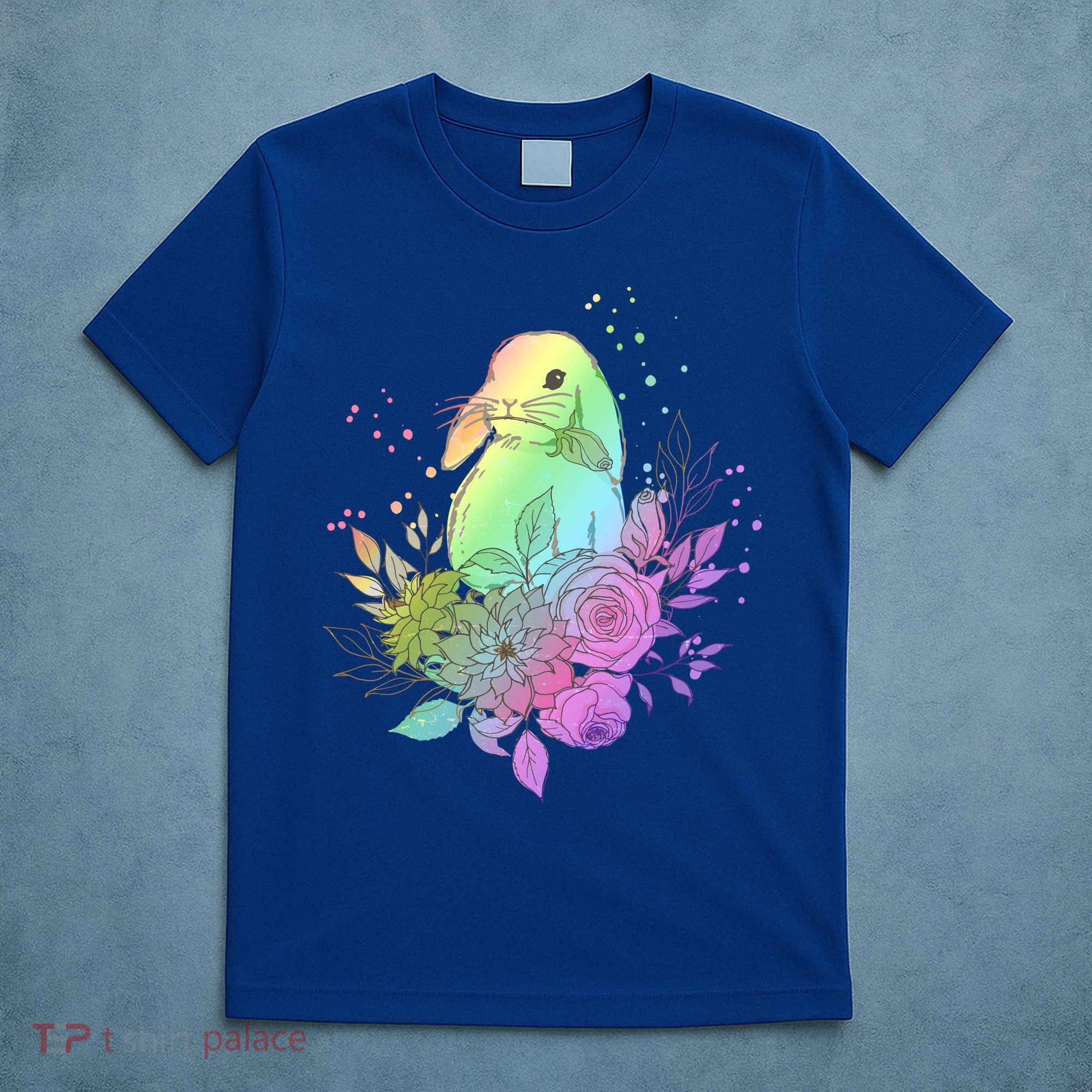 Cute Rainbow Pastel Easter Bunny T-Shirt
