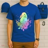 Cute Rainbow Pastel Easter Bunny T-Shirt thumb 6