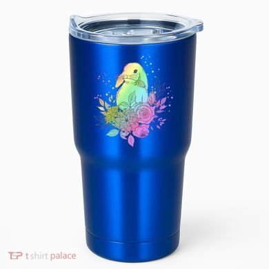 Cute Rainbow Pastel Easter Bunny Tumbler