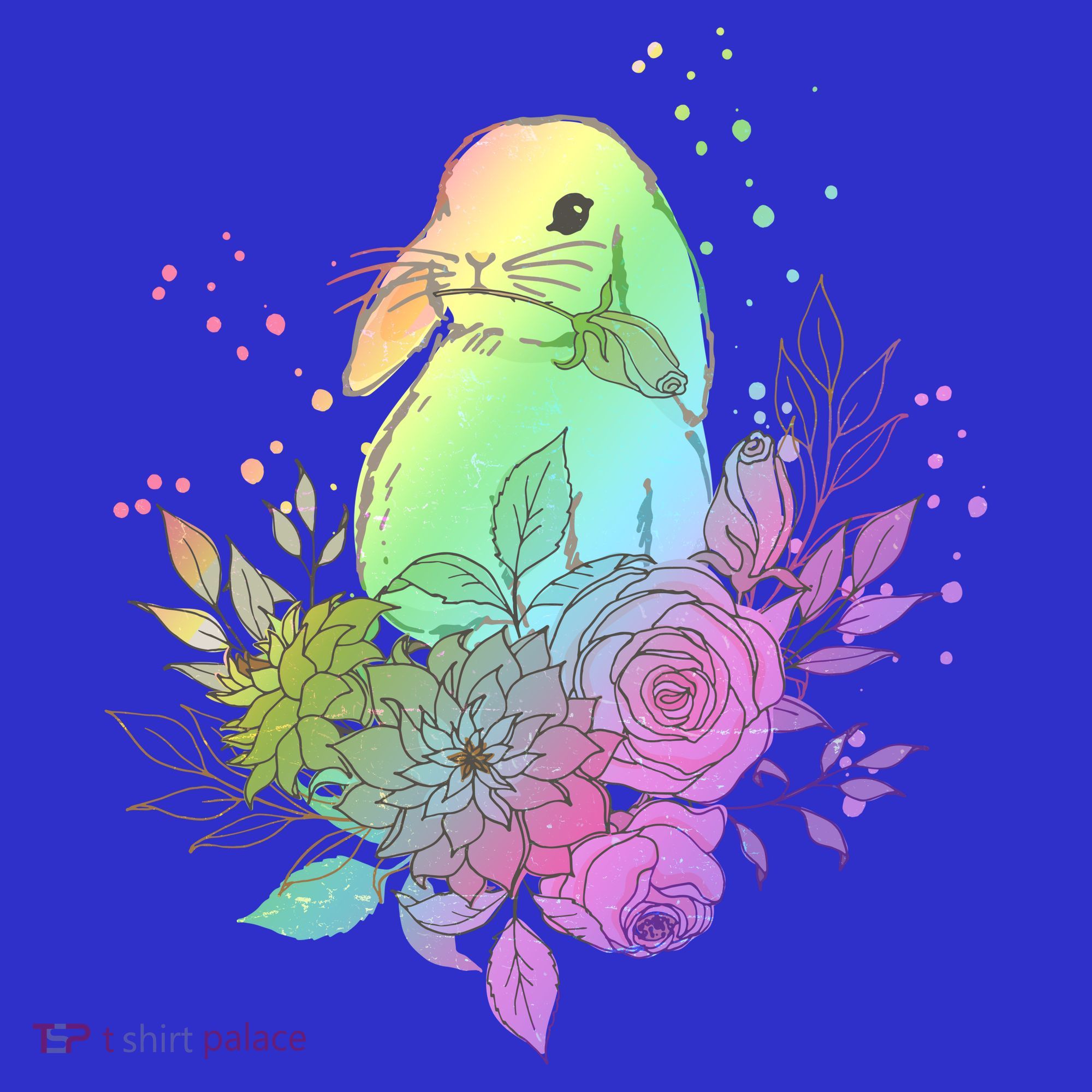 Cute Rainbow Pastel Easter Bunny Mousepad