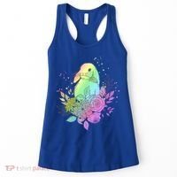 Cute Rainbow Pastel Easter Bunny Women's Tank Top thumb 0