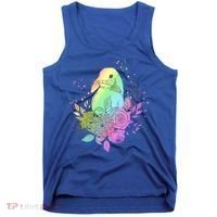 Cute Rainbow Pastel Easter Bunny Tank Top thumb 0