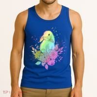 Cute Rainbow Pastel Easter Bunny Tank Top thumb 3