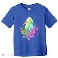 Cute Rainbow Pastel Easter Bunny Toddler T-Shirt thumb 0