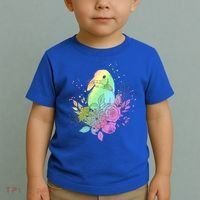Cute Rainbow Pastel Easter Bunny Toddler T-Shirt thumb 2