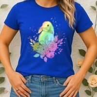 Cute Rainbow Pastel Easter Bunny Women's T-Shirt thumb 2