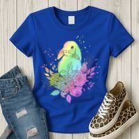 Cute Rainbow Pastel Easter Bunny Women's T-Shirt thumb 3