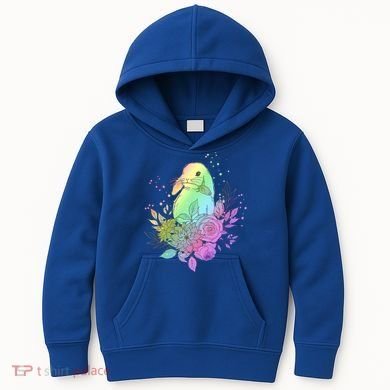 Cute Rainbow Pastel Easter Bunny Kids Hoodie