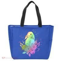 Cute Rainbow Pastel Easter Bunny Tote Bag thumb 0