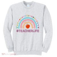 Cute Rainbow Teacher Life #teacherlife Sweatshirt thumb 0