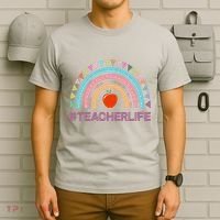 Cute Rainbow Teacher Life #teacherlife T-Shirt thumb 6