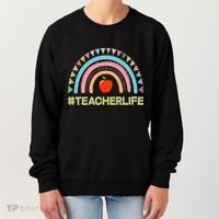 Cute Rainbow Teacher Life #teacherlife Women's Sweatshirt thumb 0