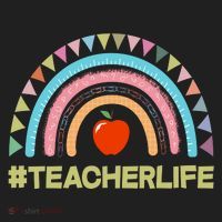 Cute Rainbow Teacher Life #teacherlife Women's Sweatshirt thumb 2