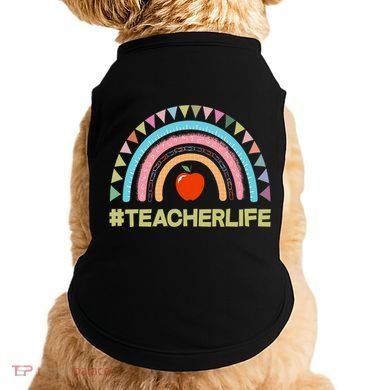 Cute Rainbow Teacher Life #teacherlife Doggie Tank