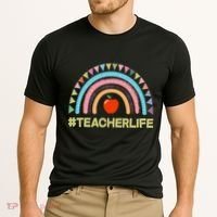 Cute Rainbow Teacher Life #teacherlife Cooling Performance Crew T-Shirt thumb 2