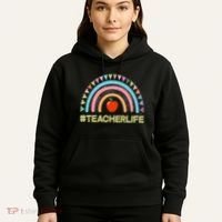 Cute Rainbow Teacher Life #teacherlife Hoodie thumb 5