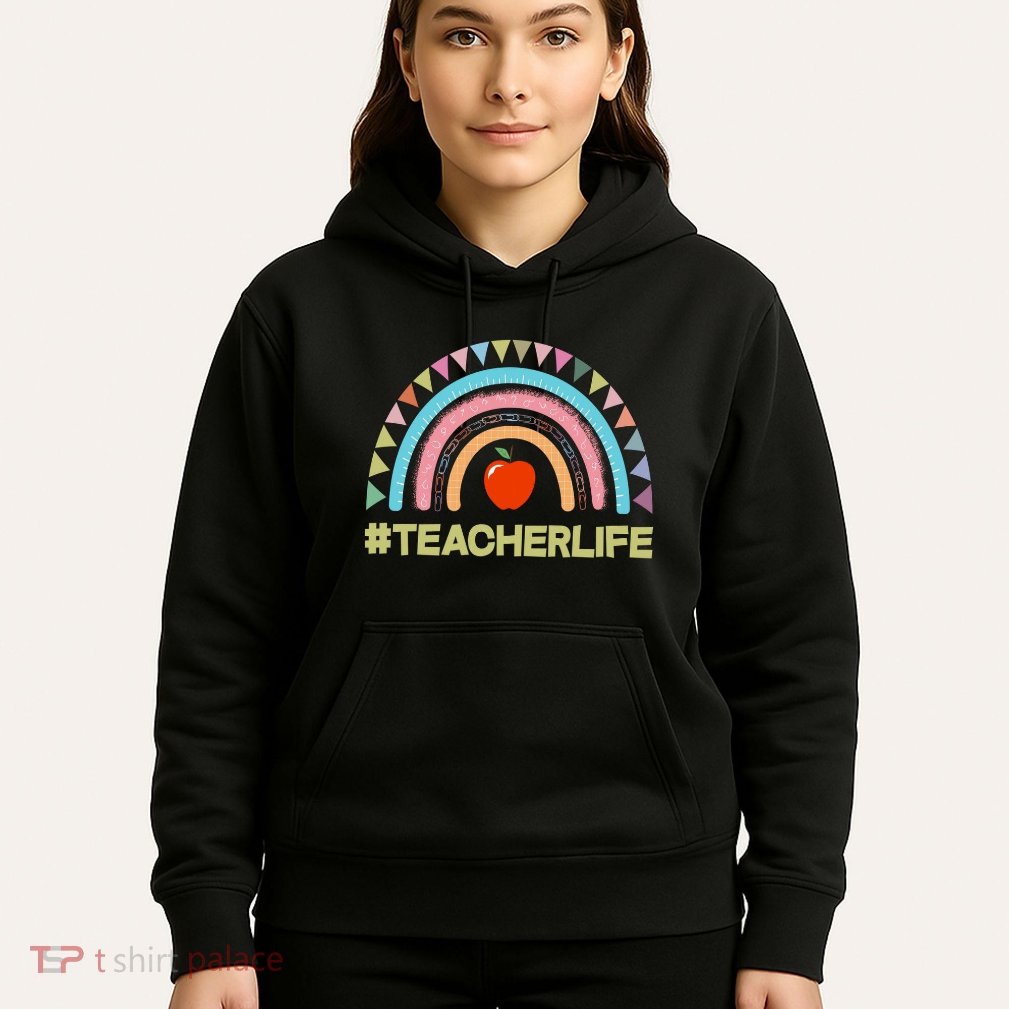 Cute Rainbow Teacher Life #teacherlife Hoodie