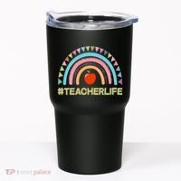 Cute Rainbow Teacher Life #teacherlife Tumbler thumb 0