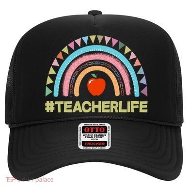 Cute Rainbow Teacher Life #teacherlife Hat