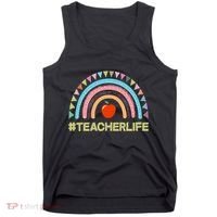 Cute Rainbow Teacher Life #teacherlife Tank Top thumb 0