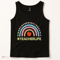 Cute Rainbow Teacher Life #teacherlife Tank Top thumb 2