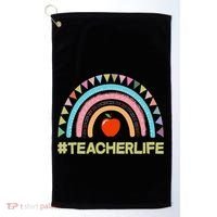 Cute Rainbow Teacher Life #teacherlife Golf Towel thumb 0
