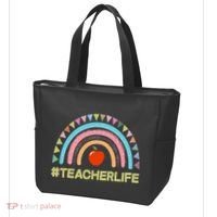 Cute Rainbow Teacher Life #teacherlife Tote Bag thumb 3