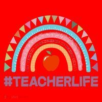 Cute Rainbow Teacher Life #teacherlife Santa Hat thumb 1