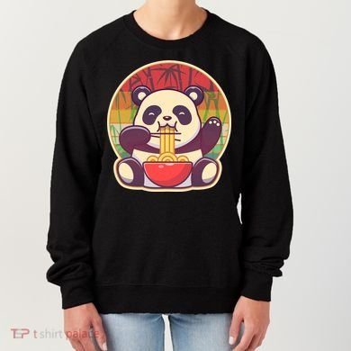 Cute Retro Ramen Noodle Panda Women's Sweatshirt