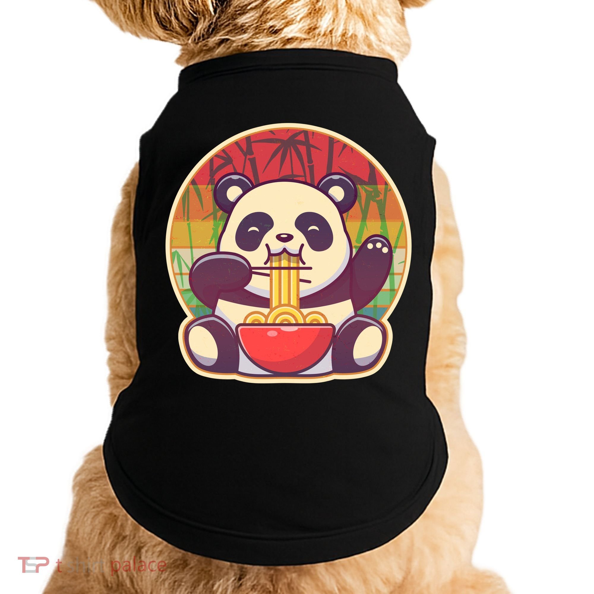 Cute Retro Ramen Noodle Panda Doggie Tank