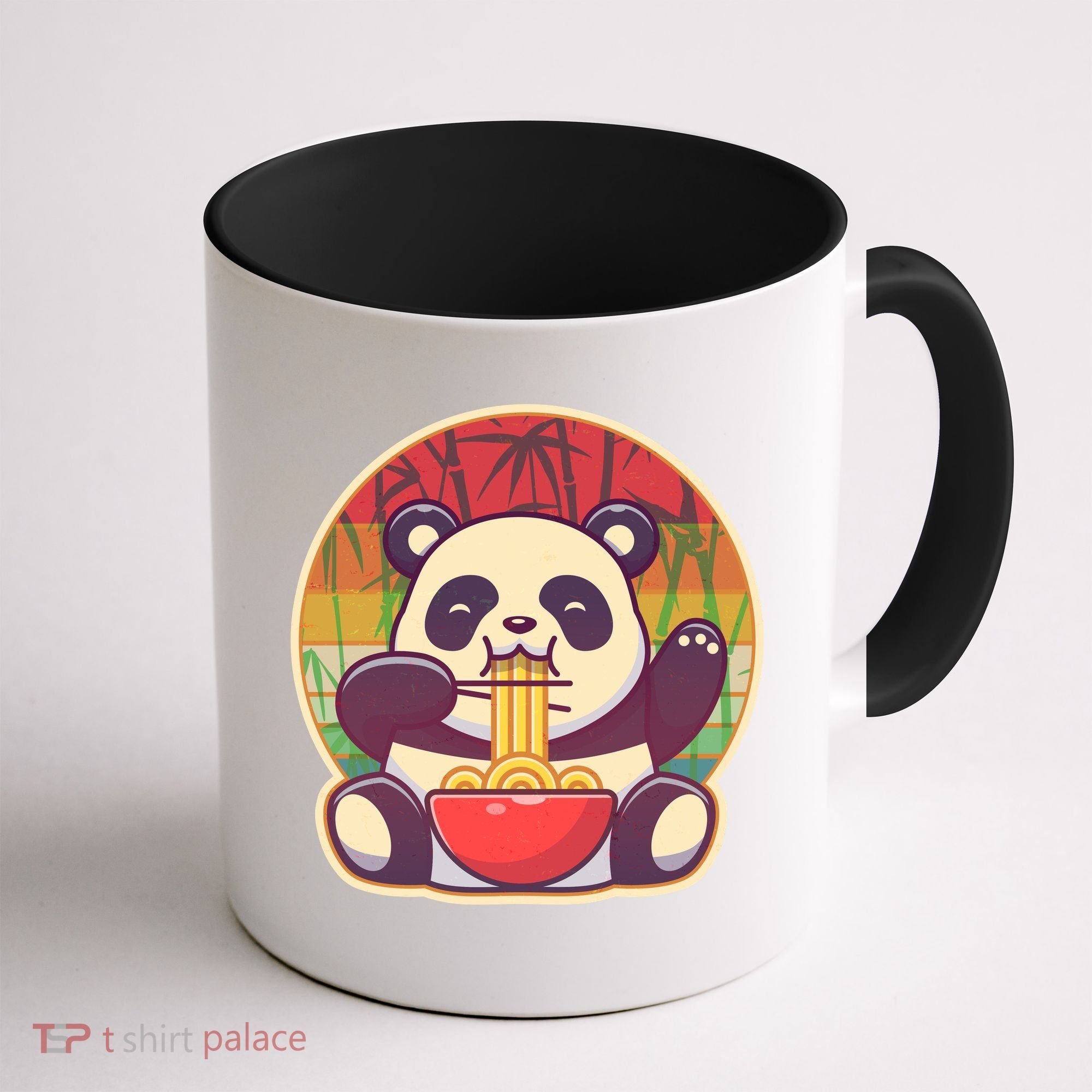 Cute Retro Ramen Noodle Panda Coffee Mug