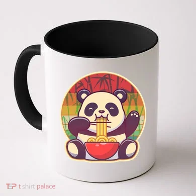 Cute Retro Ramen Noodle Panda Coffee Mug