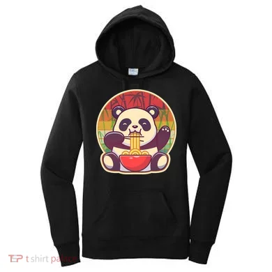 Cute Retro Ramen Noodle Panda Women's Hoodie