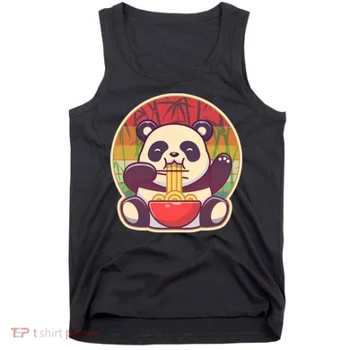 Cute Retro Ramen Noodle Panda Tank Top