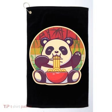 Cute Retro Ramen Noodle Panda Golf Towel