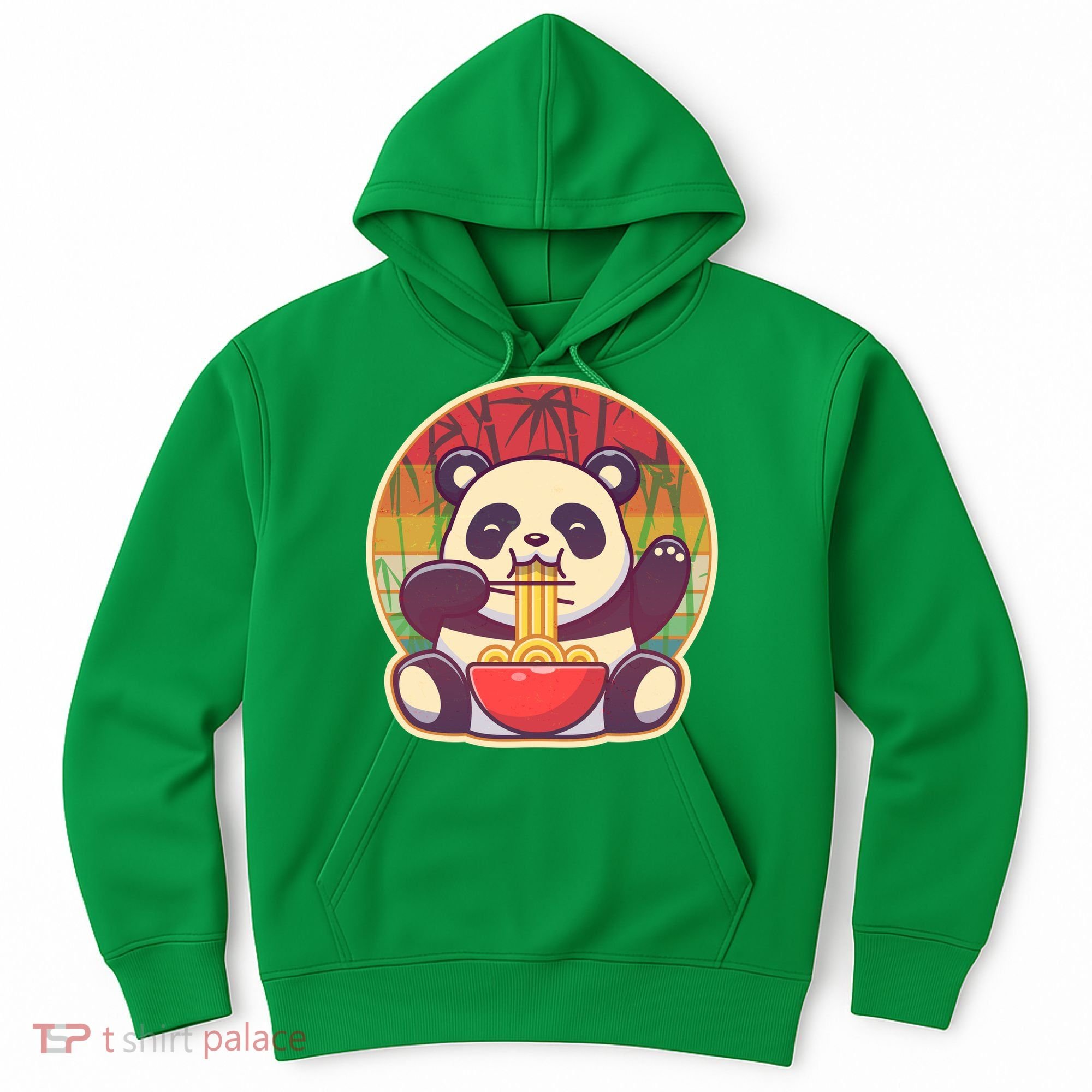 Cute Retro Ramen Noodle Panda Hoodie