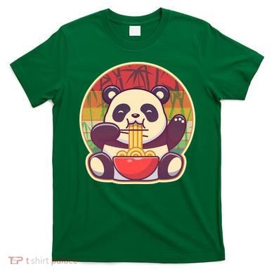 Cute Retro Ramen Noodle Panda T-Shirt