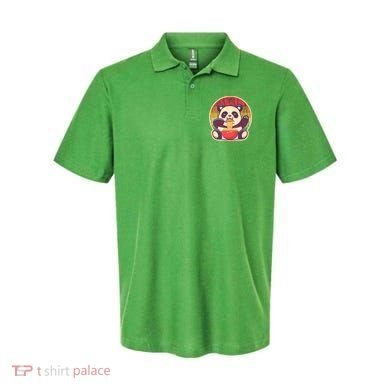 Cute Retro Ramen Noodle Panda Polo