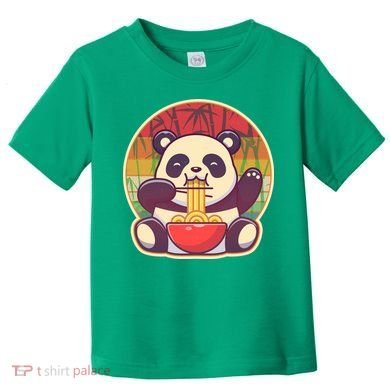 Cute Retro Ramen Noodle Panda Toddler T-Shirt