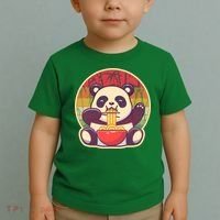 Cute Retro Ramen Noodle Panda Toddler T-Shirt thumb 2