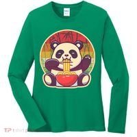 Cute Retro Ramen Noodle Panda Women's Long Sleeve Shirt thumb 0
