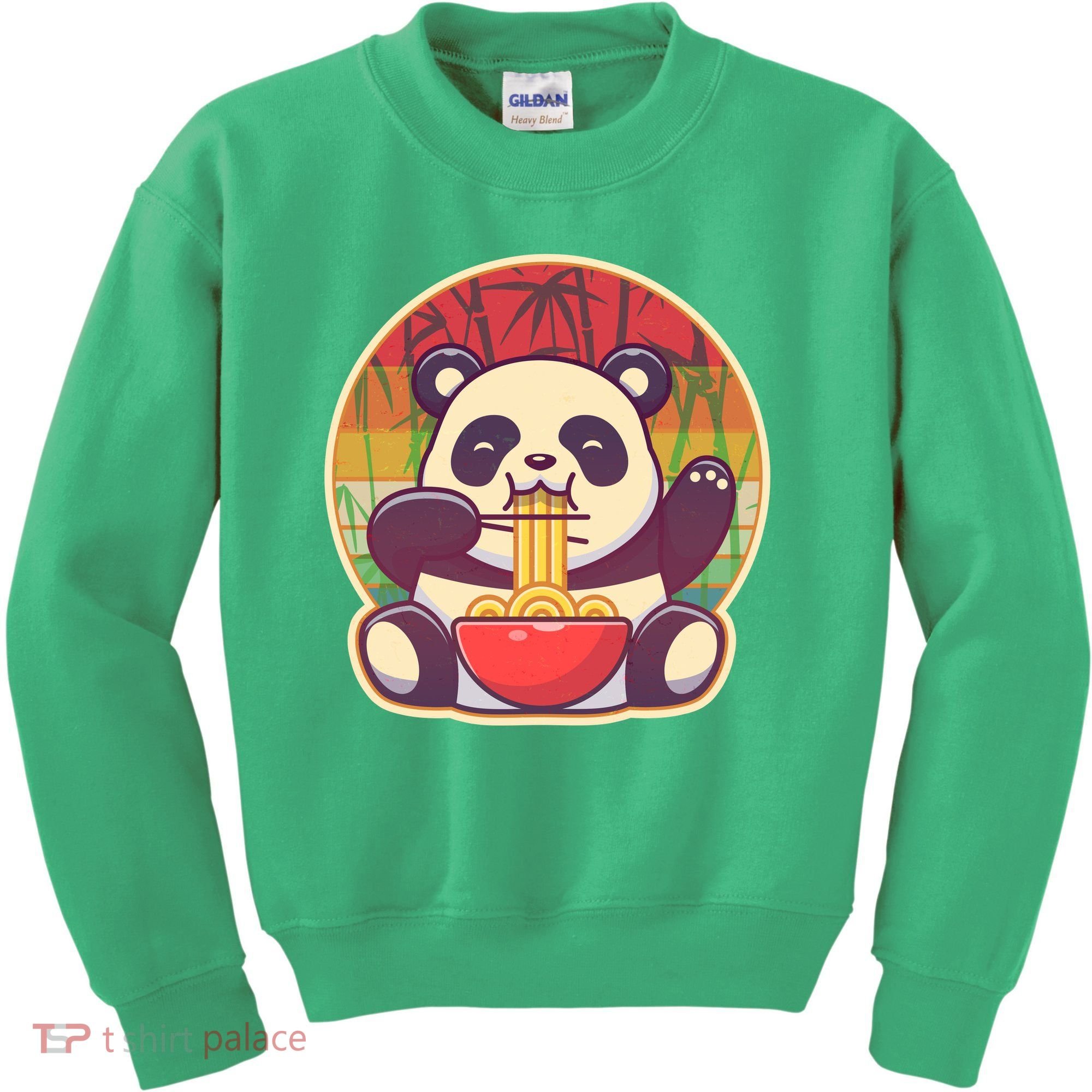 Cute Retro Ramen Noodle Panda Kids Sweatshirt