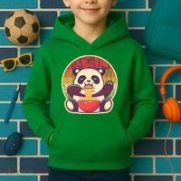 Cute Retro Ramen Noodle Panda Kids Hoodie thumb 2