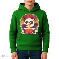 Cute Retro Ramen Noodle Panda Kids Hoodie thumb 4