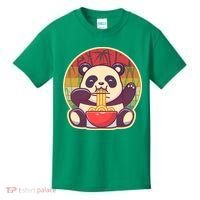 Cute Retro Ramen Noodle Panda Kids T-Shirt thumb 0